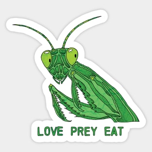 Mantis - Love Prey Eat Sticker